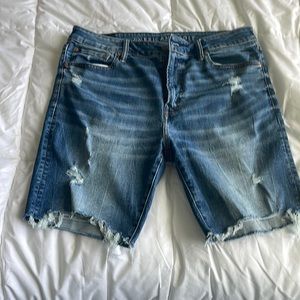 American Eagle Airflex+ Ripped Jean Shorts